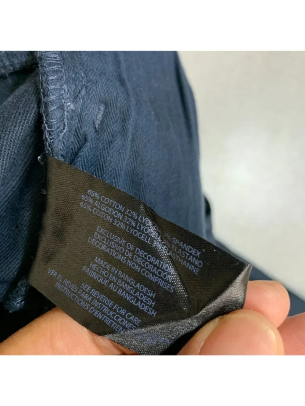 Banana Republic Men's 34x30 Slim Fit 5-Pocket Twill Chino Pants Navy Blue F1869